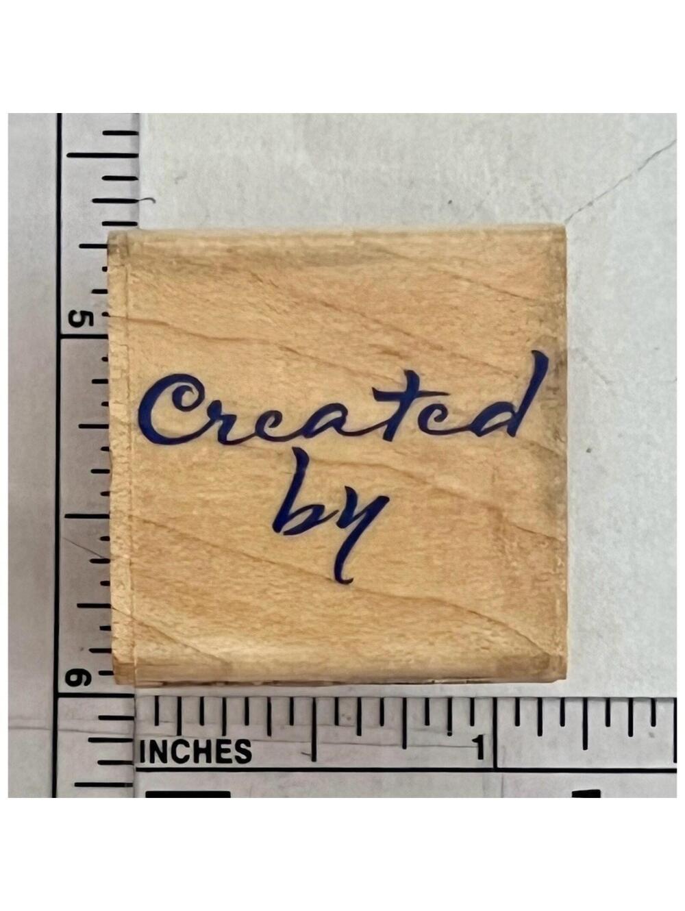 Hero Arts Created By Script Text Rubber Stamp Scrapbooking Crafting